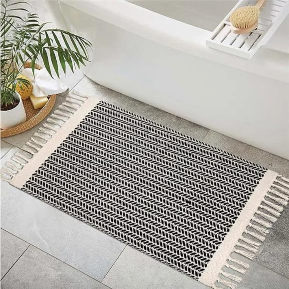 Boho Bathroom Rugs, Small 2x3 Front Door Mat Lightweight Kitchen Rug